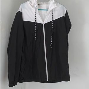 Black n white Zine windbreaker